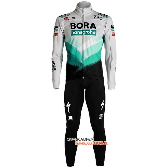 Bora-hansgrone Langarmtrikot und Lange Tragerhose 2021 Wei